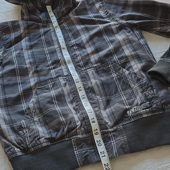 H&M Boys Plaid Hooded Jacket Boys Size 9-10 - Picture 9 of 13